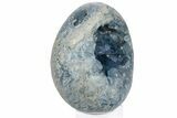 Crystal Filled Celestine (Celestite) Egg Geode - Huge! #247797-1